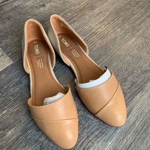Honey Leather Metallic Woven Toms